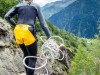 Craig throws the rope down (Canyoning Italy 2019)