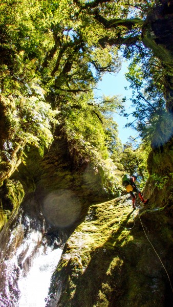 Craig abseiling (Canyoning Robinson Creek, Adventures with Craichel Jan 2022)