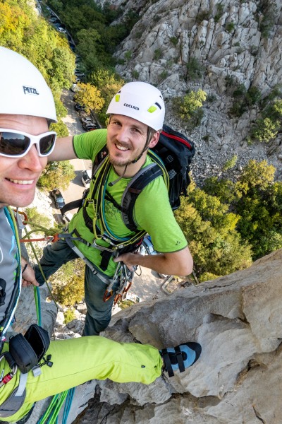 Cris and Johannes on Nosrog (Climbing Croatia Oct 2022)