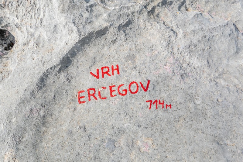 Writing at the top of the climb (Climbing Croatia Oct 2022)