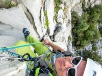 Cris abseiling (Climbing Croatia Oct 2022)