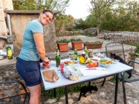 Marie and cats (Climbing Croatia Oct 2022)