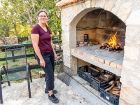 Marie getting things going (Climbing Croatia Oct 2022)