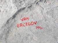 Writing at the top of the climb (Climbing Croatia Oct 2022)