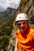 At the top of a nice climb (Climbing Greece April 2023)