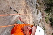 Cris on the rock (Climbing Greece April 2023)