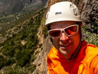 At the top of a nice climb (Climbing Greece April 2023)