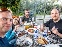BBQ dinner (Climbing Greece April 2023)