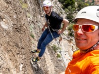 Cris and Johannes just hanging about (Climbing Greece April 2023)