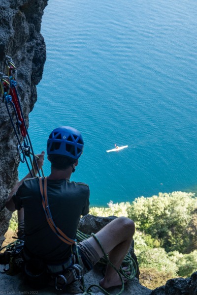 Climbing above the lake (Climbing Kawakawa Bay Jan 2022)