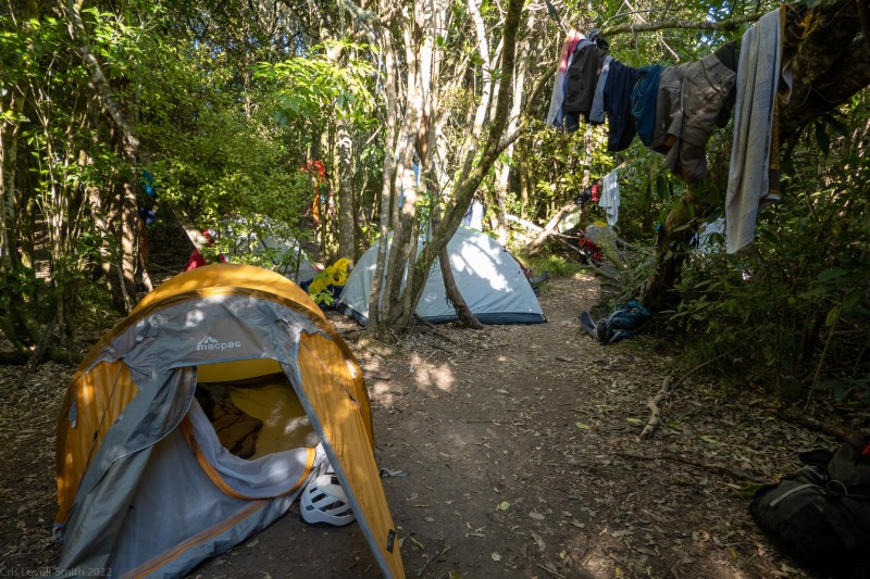 Our camp (Climbing Kawakawa Bay Jan 2022)