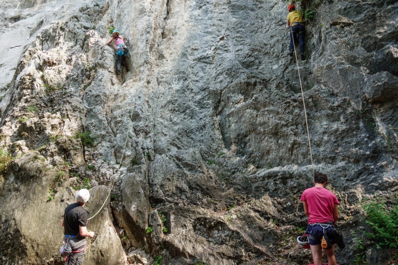 Ari and Angelique climbing (Climbing in Arco Sept 2017)