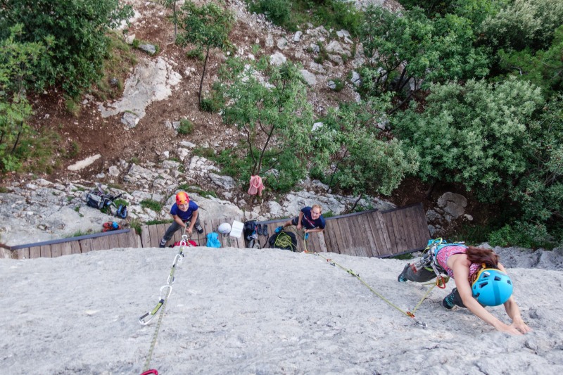 Looking down from the top (Climbing in Arco Sept 2017)