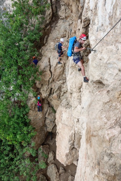 Starting the Via Ferrata Monte Albano (Climbing in Arco Sept 2017)