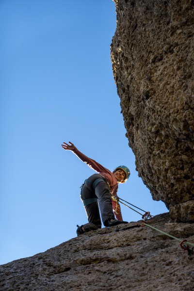Ari climbing (Climbing Margalef May 2024)