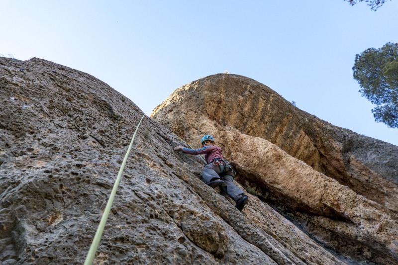 Ari climbing again (Climbing Margalef May 2024)