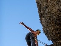 Ari climbing (Climbing Margalef May 2024)