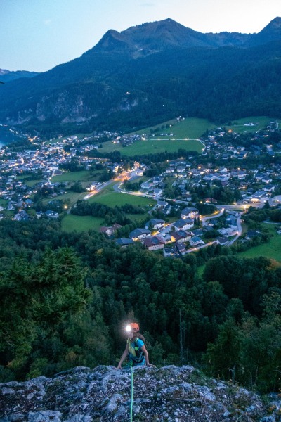 Sun vanished behind the hills on the climb (Plombergstein Sept 2025)