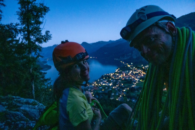 Us at the top of Äskulap (Plombergstein Sept 2025)