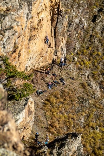 View of the others climbing (Climbing weekend in Cerdanya)