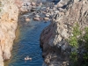 Cris floating down the river (Corsica)