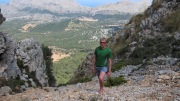 Cris climbing the mountain (Mallorca)