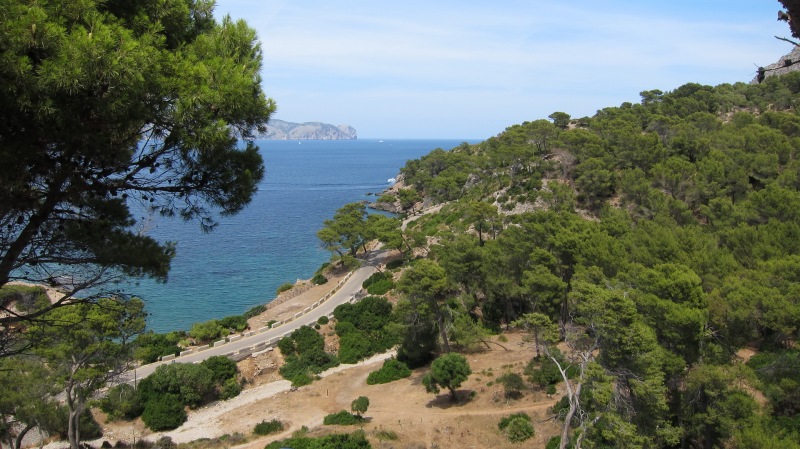 View from youth hostel towards the sea (Mallorca)