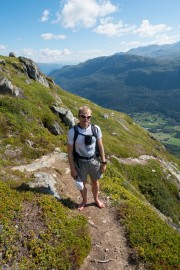 Cris in the hills (Cycle Touring Norway 2016)