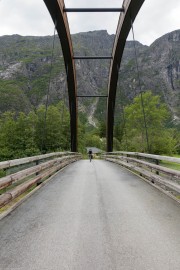 Crossing a bridge (Cycle Touring Norway 2016)