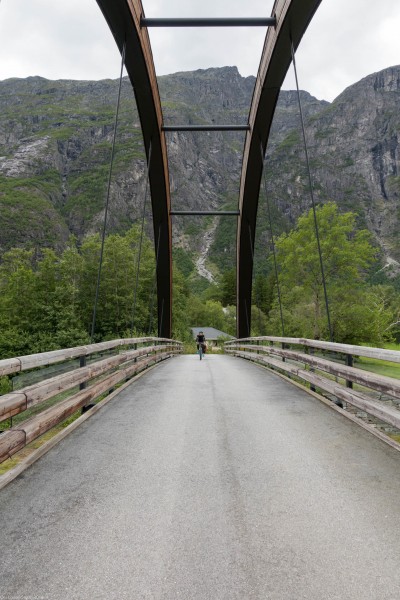Crossing a bridge (Cycle Touring Norway 2016)
