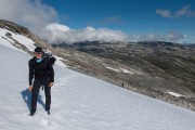 Crossing a snow field (Cycle Touring Norway 2016)