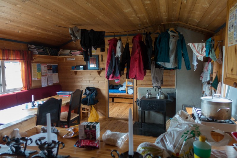 Getting settled in in Torsbu DNT hut (Cycle Touring Norway 2016)