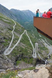 Leonie above the Trollstigen (Cycle Touring Norway 2016)