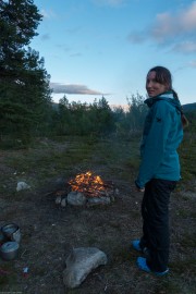 Leonie and her fire again (Cycle Touring Norway 2016)