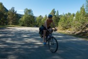 Leonie cycling again (Cycle Touring Norway 2016)