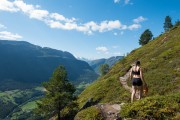 Leonie going walking (Cycle Touring Norway 2016)