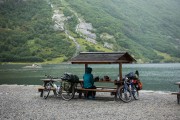 Leonie in the cold 2 (Cycle Touring Norway 2016)