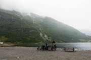 Leonie in the cold (Cycle Touring Norway 2016)