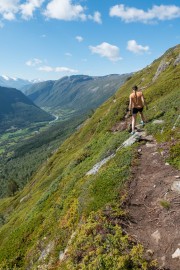 Leonie in the hills (Cycle Touring Norway 2016)