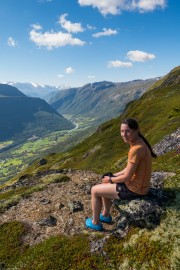 Leonie sitting (Cycle Touring Norway 2016)