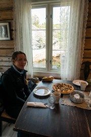 Leonie warming up (Cycle Touring Norway 2016)