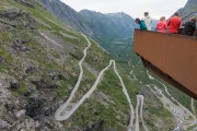 Looking down to the Trollstigen (Cycle Touring Norway 2016)