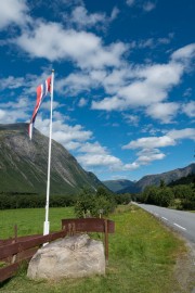 Norwegian flag (Cycle Touring Norway 2016)