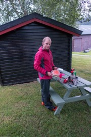 Salmon for dinner (Cycle Touring Norway 2016)