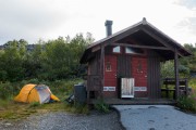 Toilet and tent (Cycle Touring Norway 2016)