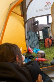 View from the tent by the toilet (Cycle Touring Norway 2016)