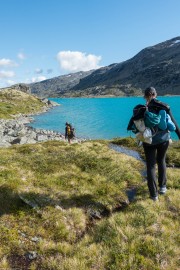 Walking near the lake (Cycle Touring Norway 2016)