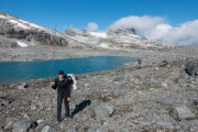 Walking with a stick (Cycle Touring Norway 2016)