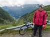 Cris and bike (Cycle Touring Norway 2016)
