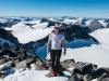 Cris and snow (Cycle Touring Norway 2016)